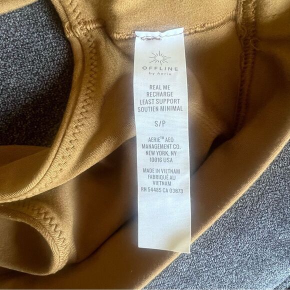 American Eagle Aerie Camel Goals Recharge Least Support Bralette - Picture 6 of 7